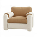 Sessel 105 x 90 x 78 cm Textil Beige Cremeweiss gepolstert